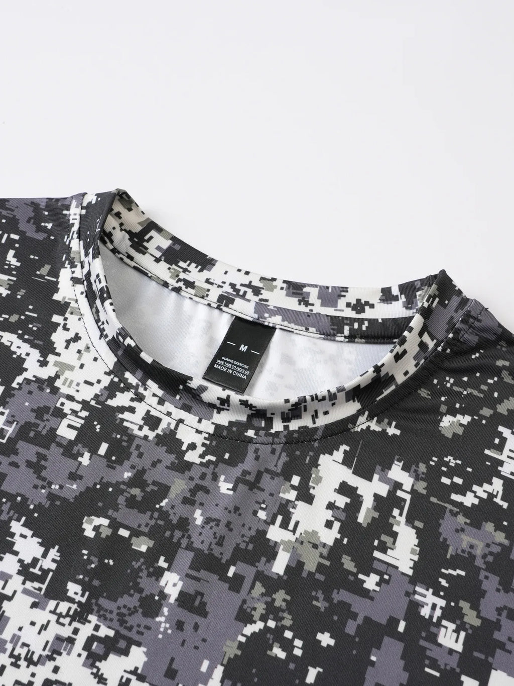 Men's Camouflage Casual Outdoor Crew-Neck Short-Sleeve Jogging Top