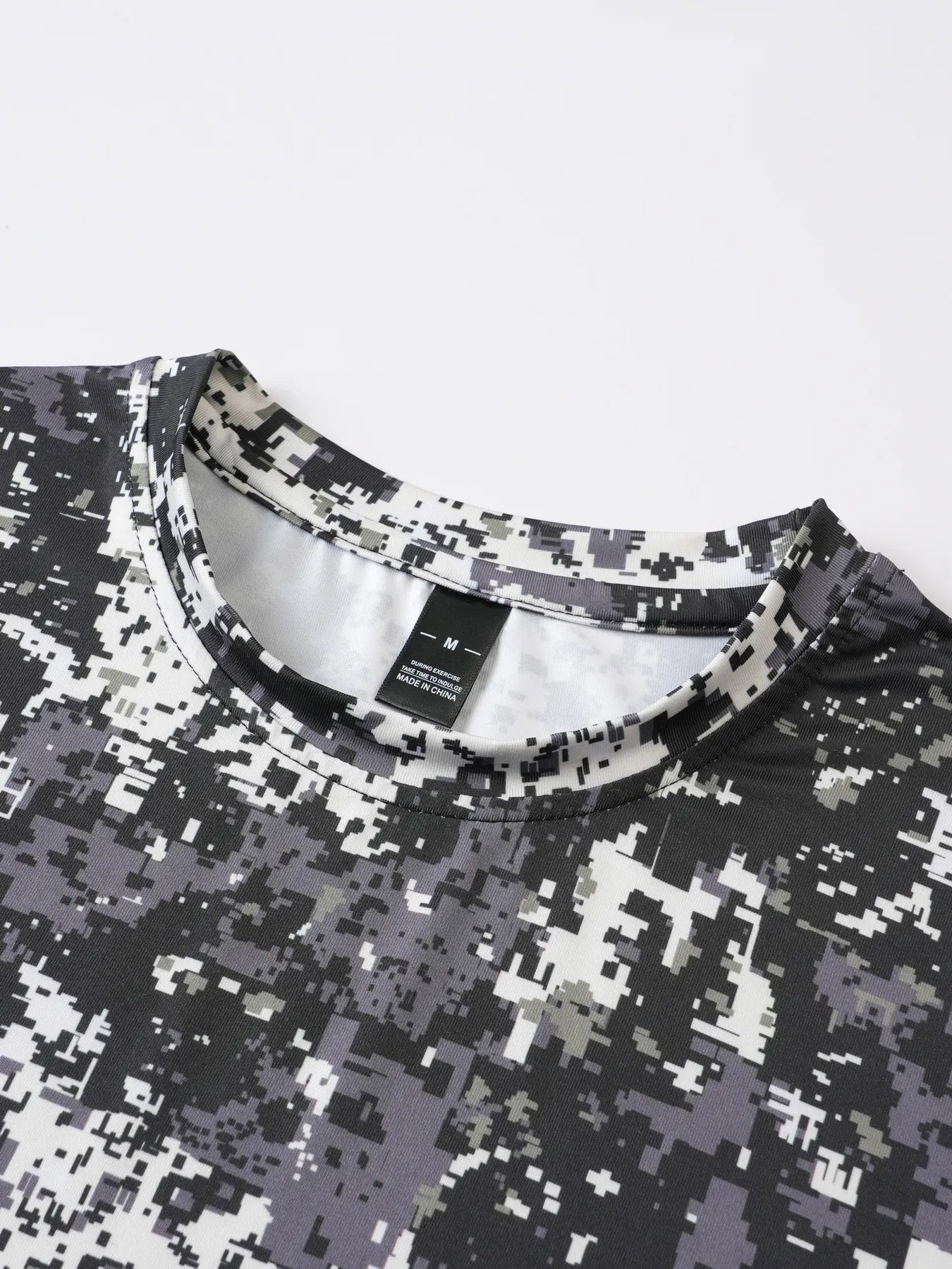 Men's Camouflage Casual Outdoor Crew-Neck Short-Sleeve Jogging Top