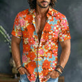 Vintage 1970s Aloha Hippie Floral Shirt
