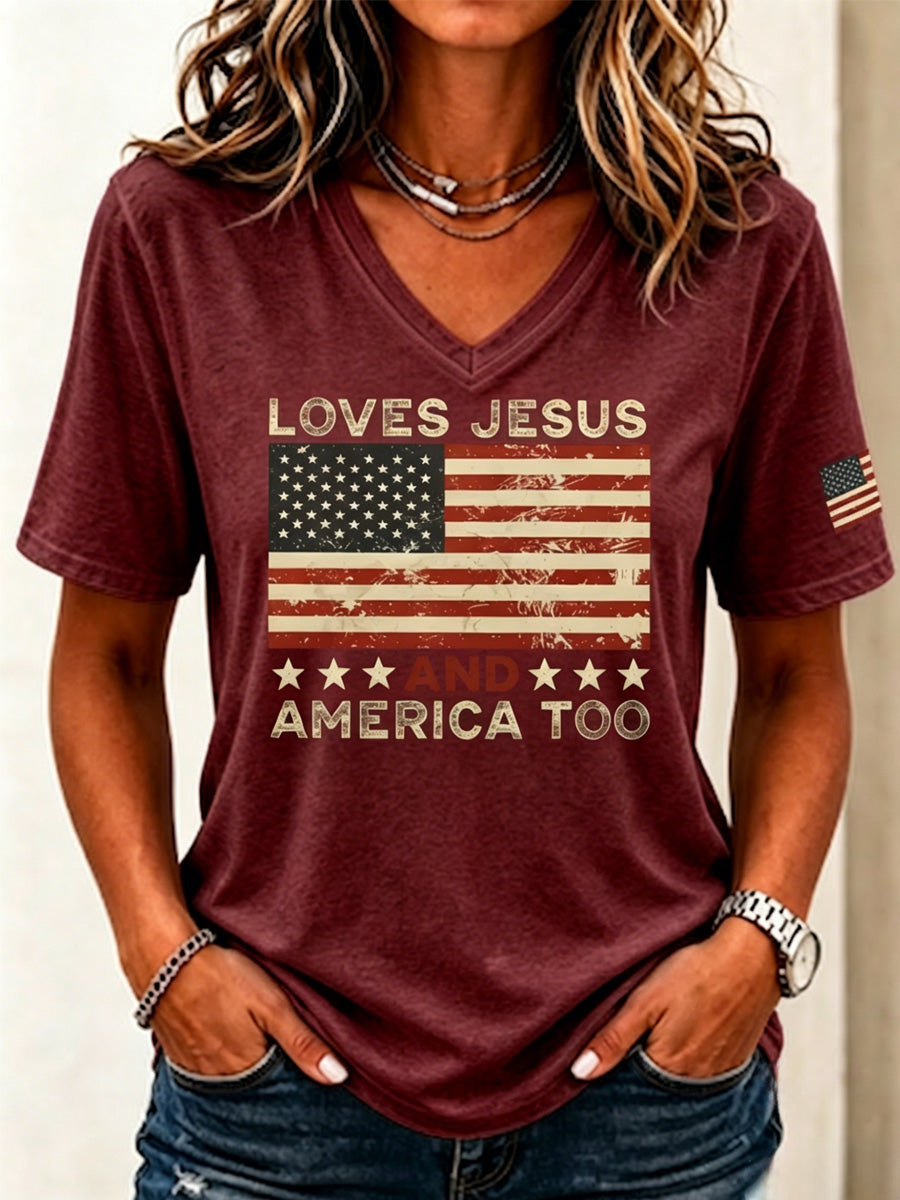 Women's Faith Casual Printed Short-Sleeve T-shirt
