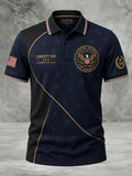 Men's Casual USA 250th Anniversary Print Polo Shirt
