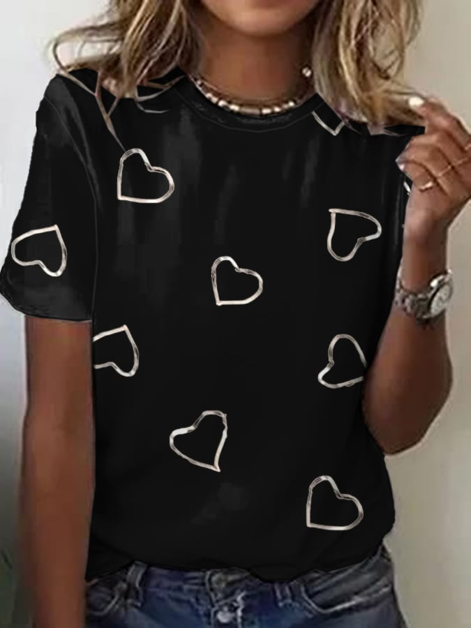 Women's Breast Cancer Awareness Print Casual T-Shirt