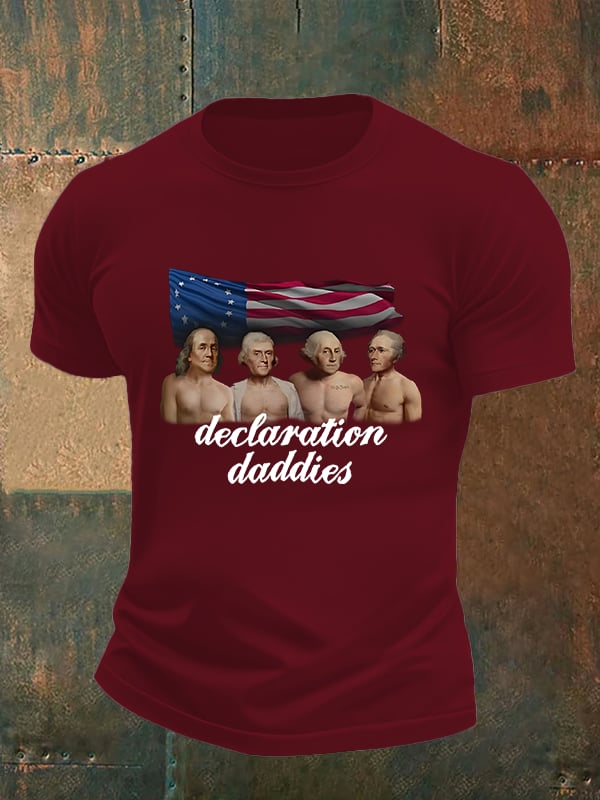 Men's  declaration Round-neck Printed T-Shirt