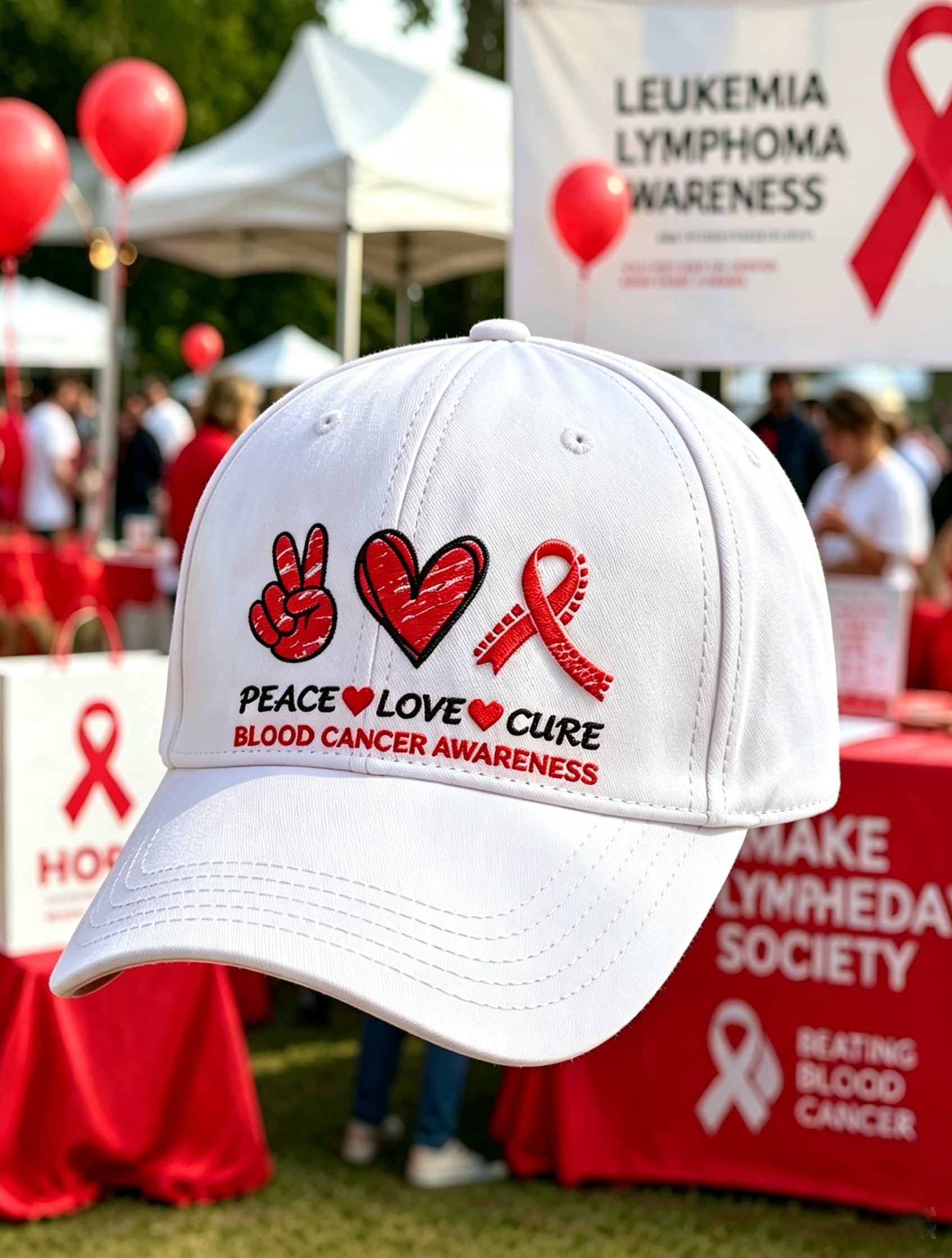Unisex Blood Cancer Print Baseball Cap