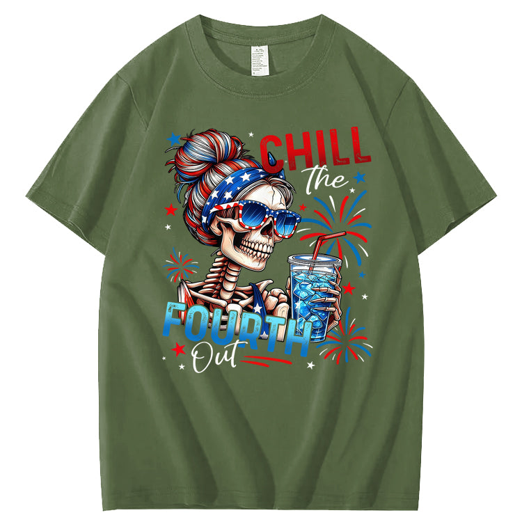 Chill The Fourth Out 100% Cotton T-Shirt