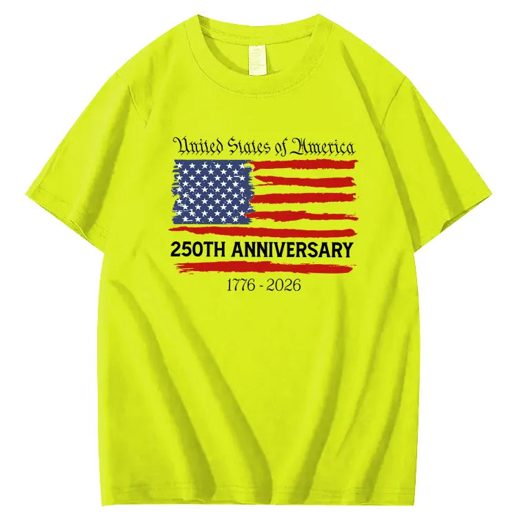 United States Of America 250th Anniversary 1776-2026 100% Cotton T-Shirt