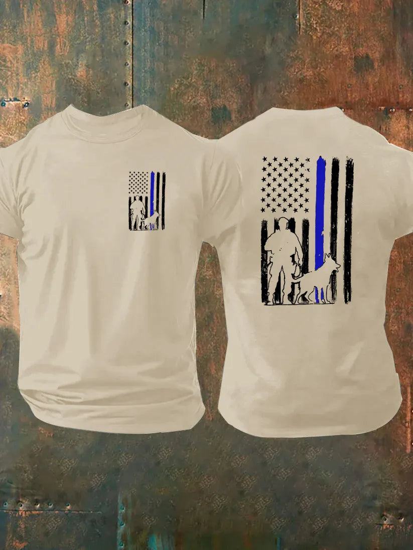 K-9 Pattern 100% Cotton T-Shirt