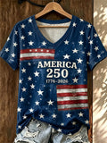 Women's USA 250th Anniversary Printed T-shirt