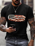 Men'S Flag Print Short Sleeve T-Shirt