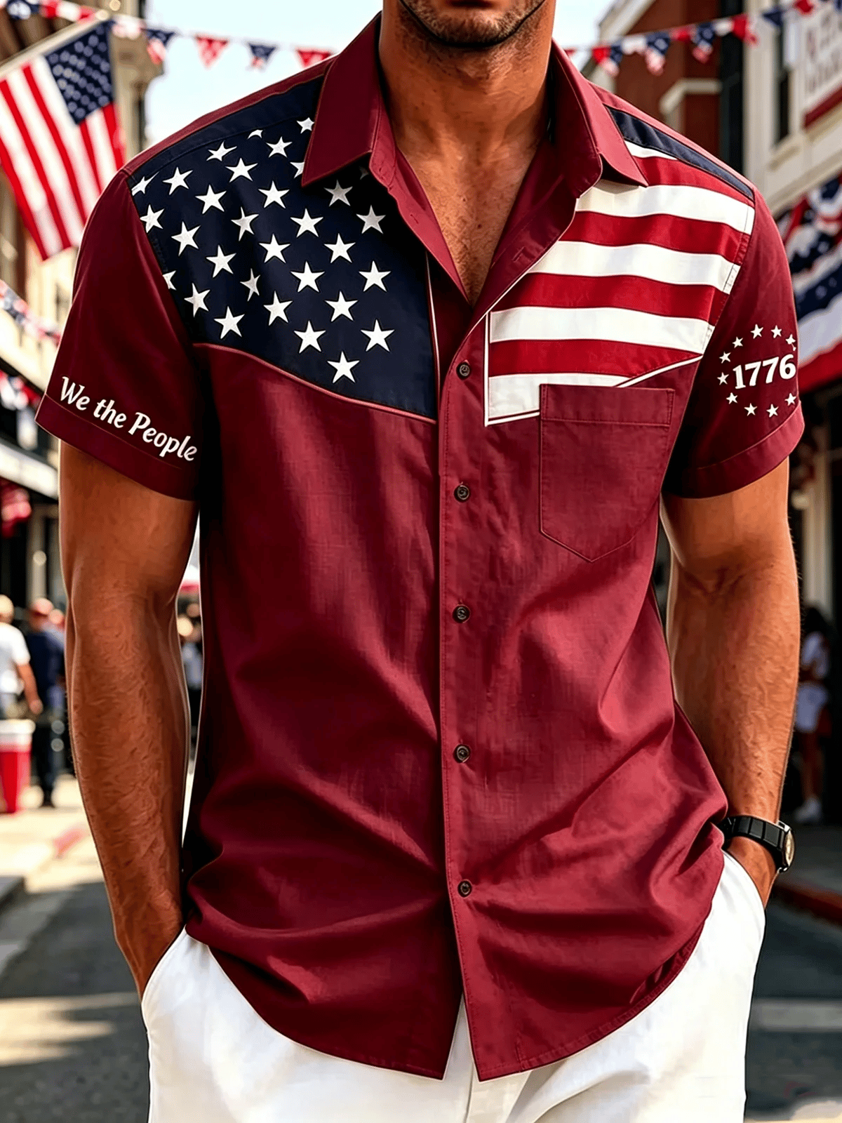 Men's vintage American 250th anniversary shirt