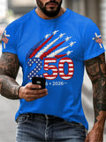 Men’s USA 250th Anniversary Print Crew Neck Short Sleeve T-Shirt