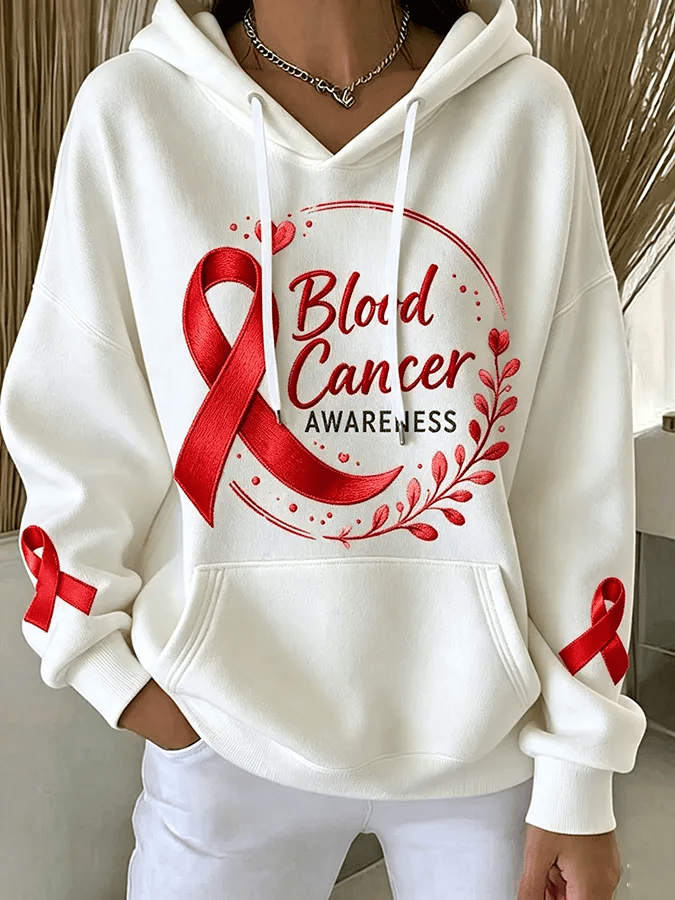 Women's Casual Printed Hooded Sweatshirt