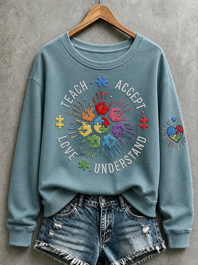 Women'S Autism Awareness Print Top