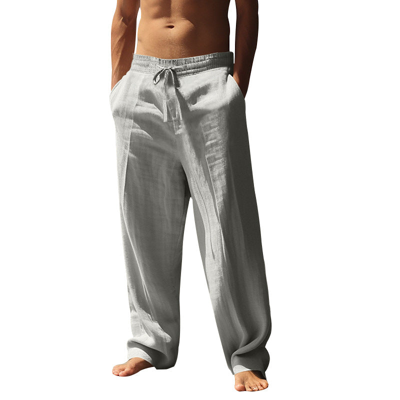 Men's Casual Trousers Summer Casual Linen Style Pants