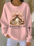 Women's Christmas Faith Print Sweatshirt
