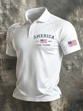 Men's Casual Retro Soccer Printed Polo Shirt