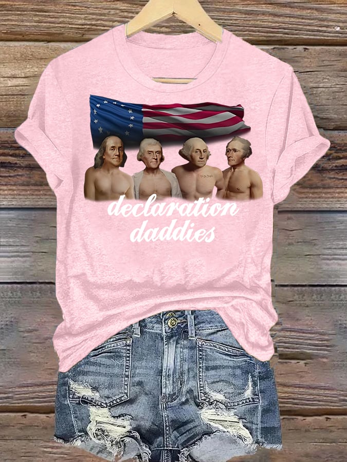 Women's  declaration Round-neck Printed T-Shirt