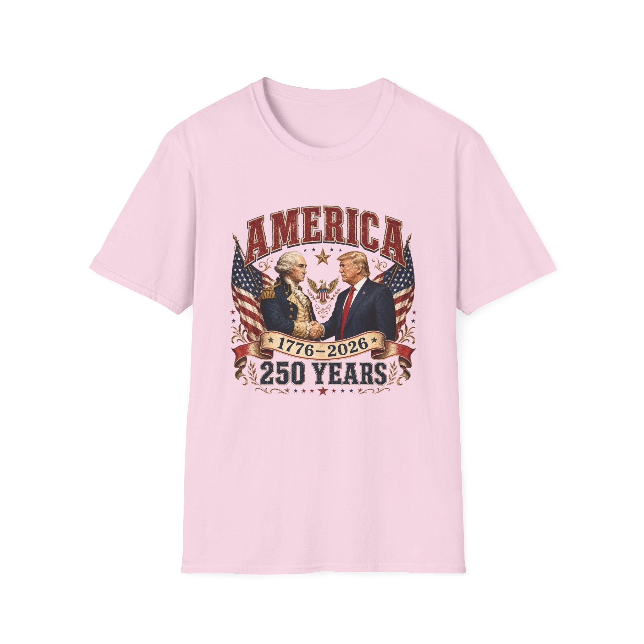America 1776–2026: 250 Years Strong T-Shirt | Washington–Trump Edition