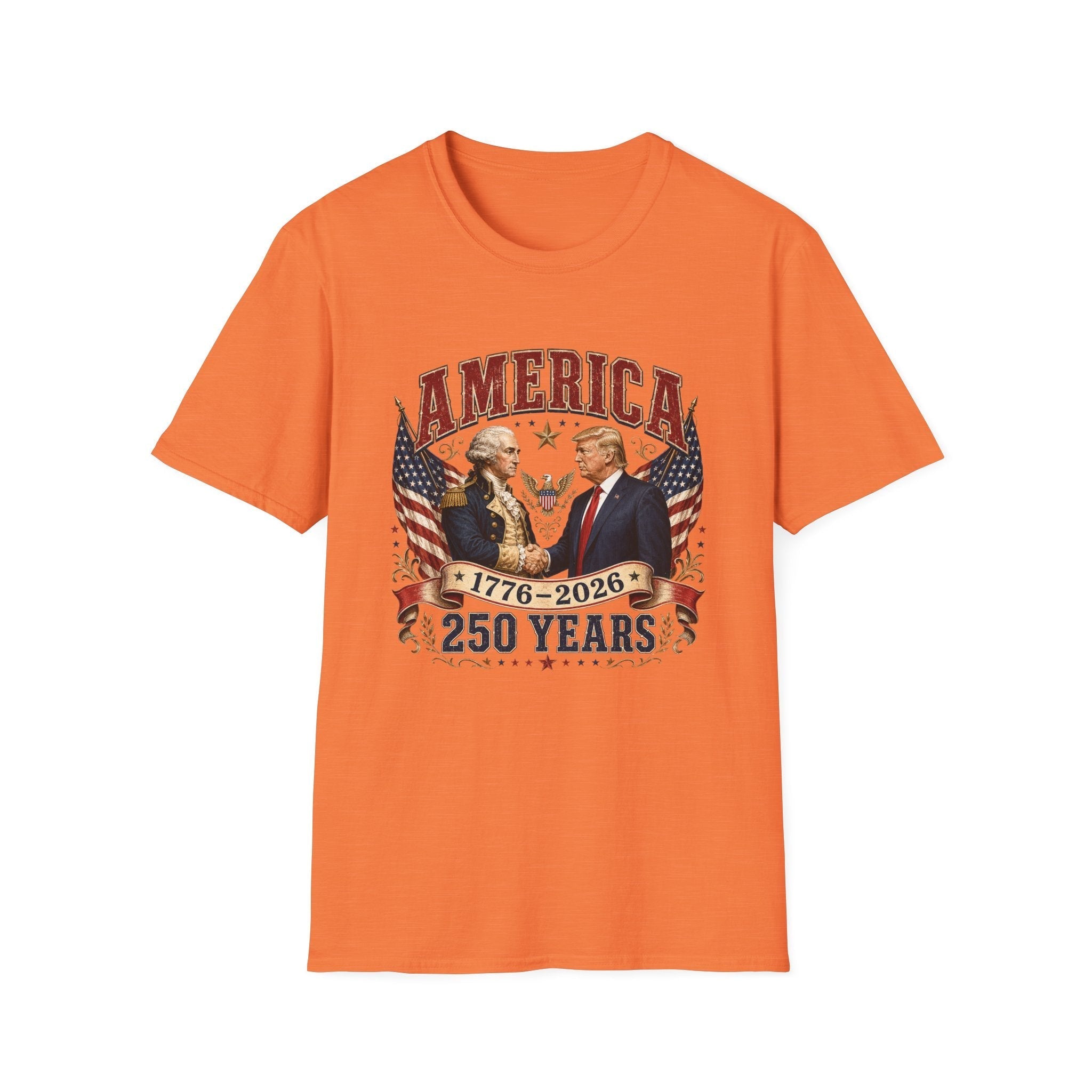 America 1776–2026: 250 Years Strong T-Shirt | Washington–Trump Edition