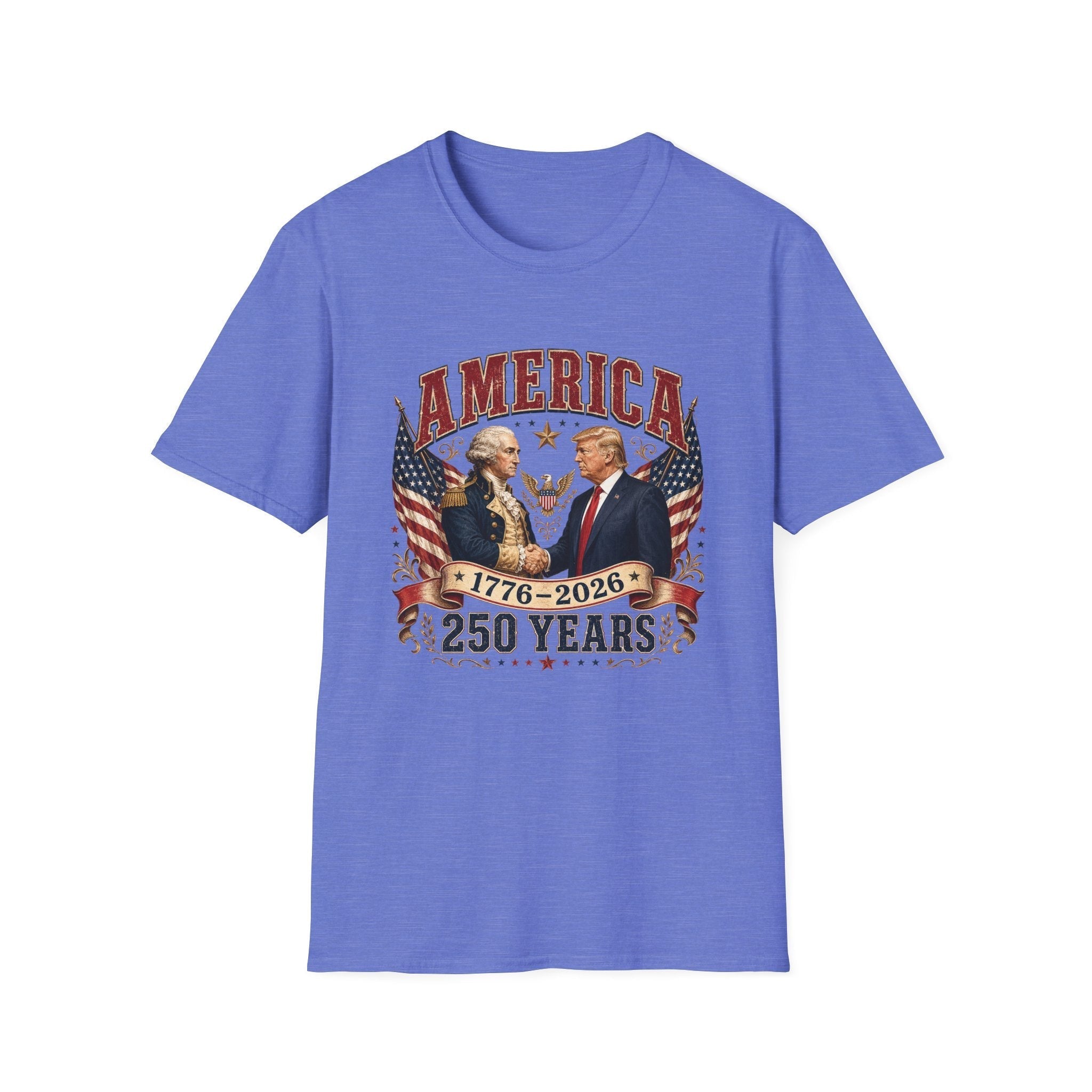 America 1776–2026: 250 Years Strong T-Shirt | Washington–Trump Edition