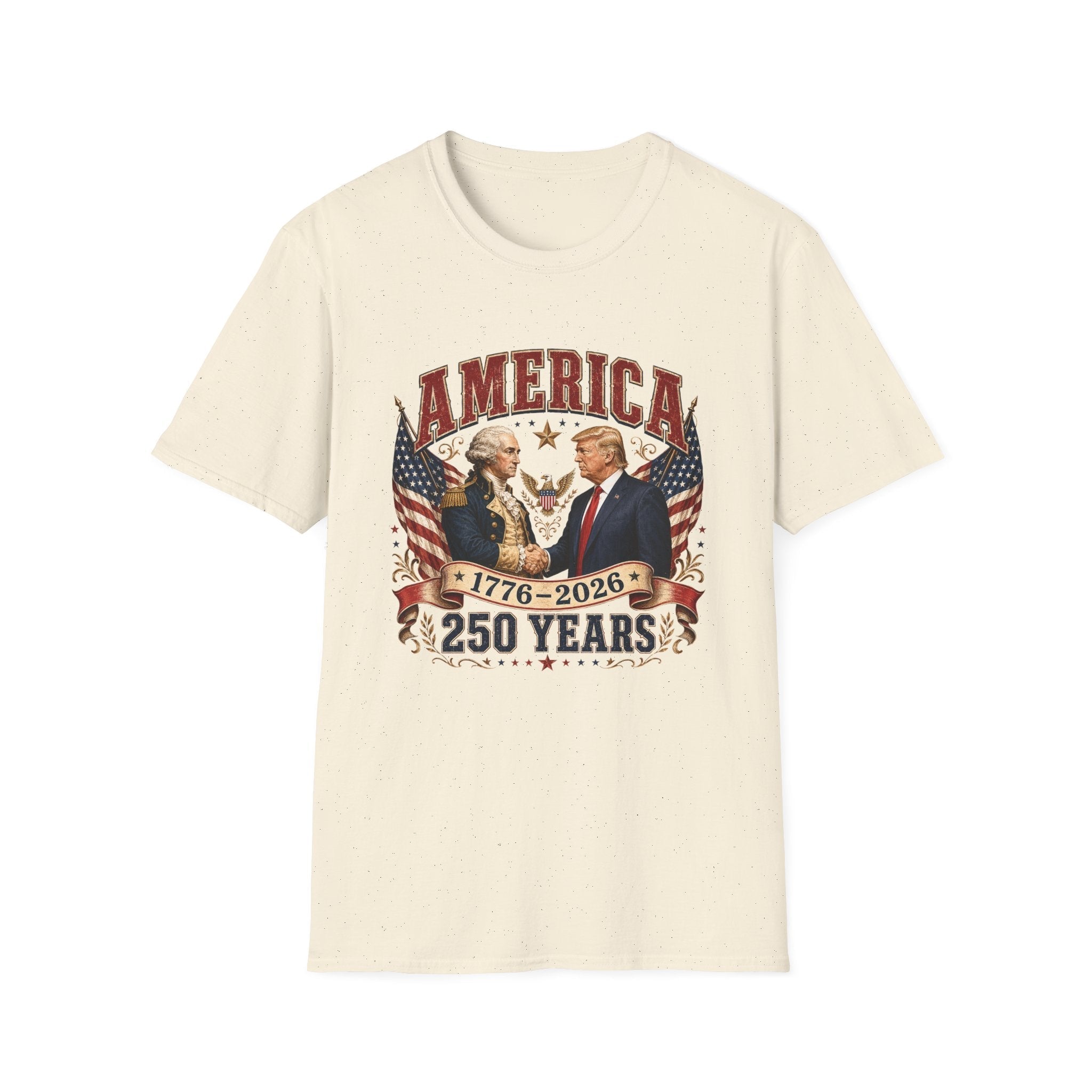 America 1776–2026: 250 Years Strong T-Shirt | Washington–Trump Edition