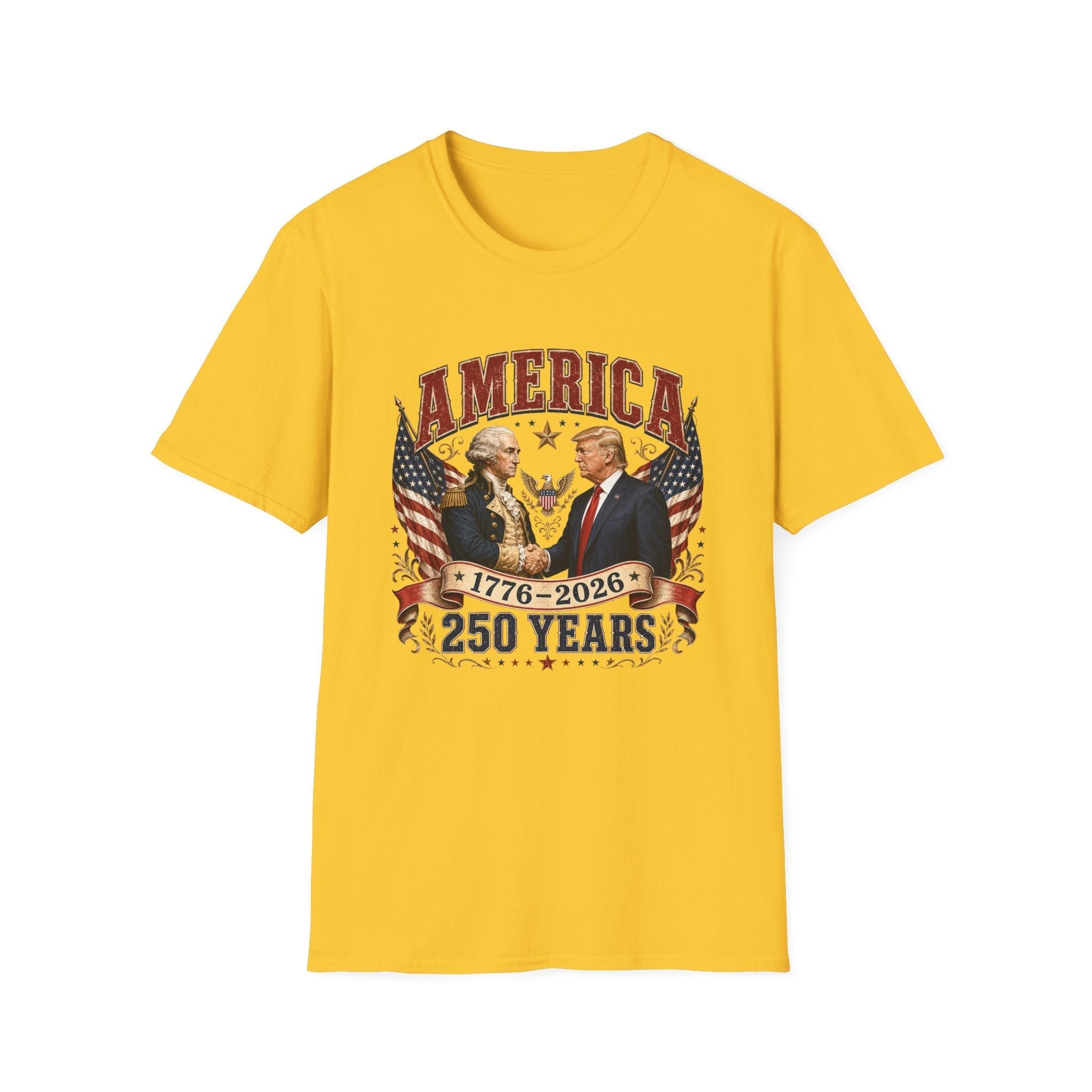 America 1776–2026: 250 Years Strong T-Shirt | Washington–Trump Edition