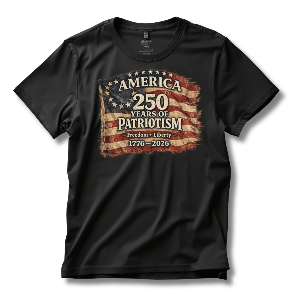 America 250 Years of Patriotism — 1776–2026 Anniversary T-Shirt
