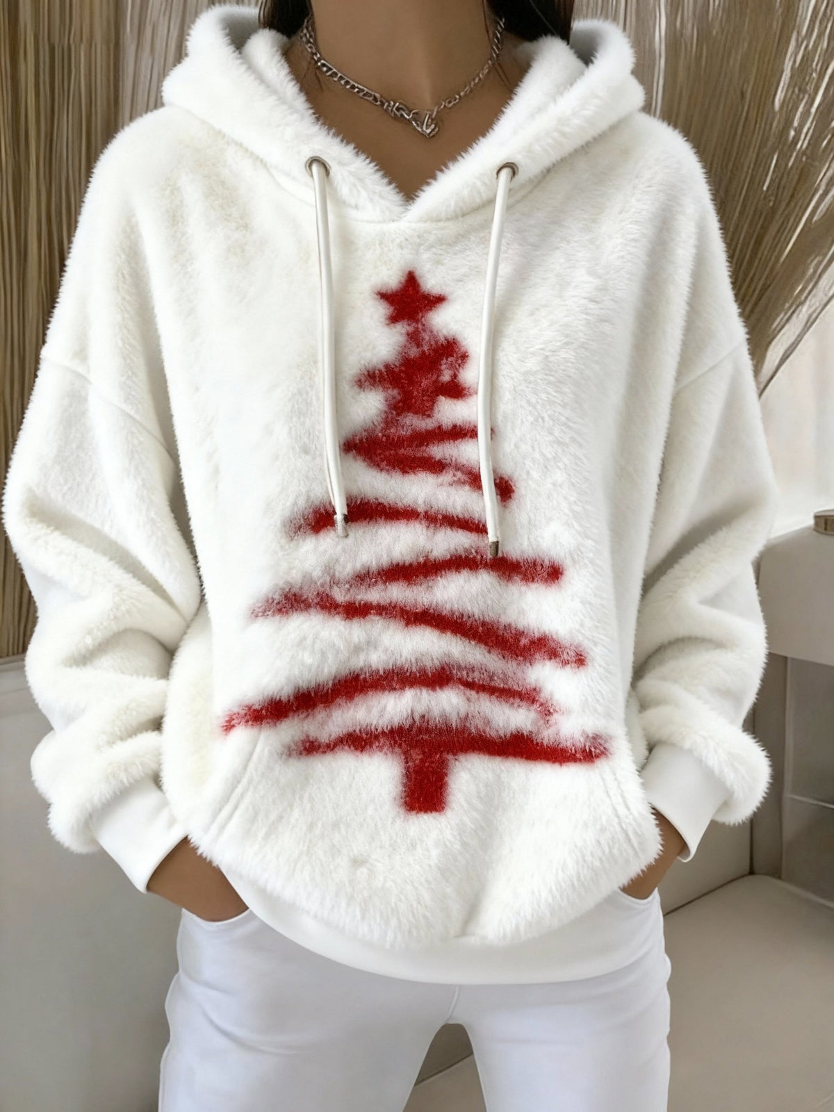 Women's Christmas Tree Print Casual Sweatshirt