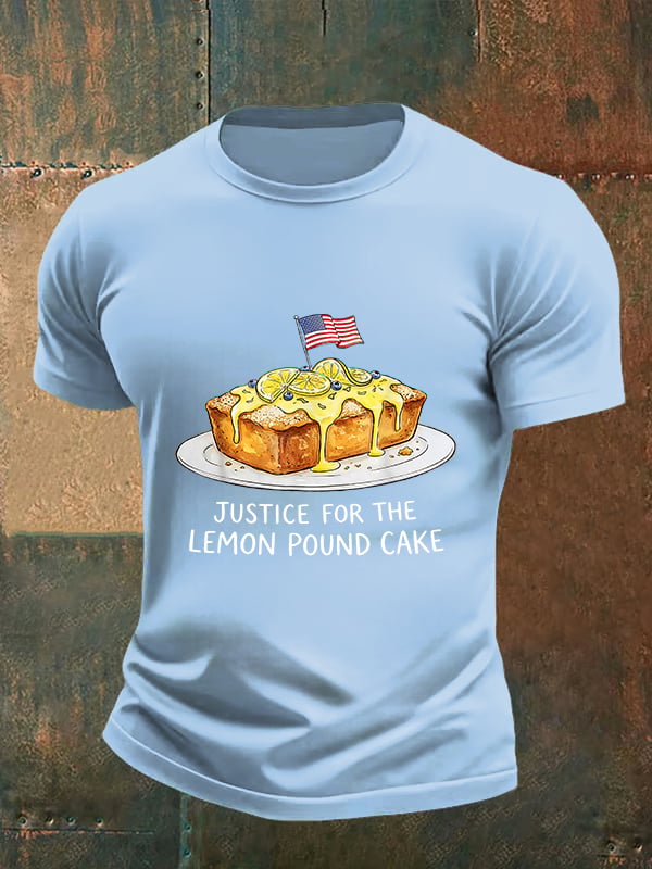 Men's JUSTICE FOR THE LEMON POUND CAKE  Print T-Shirt