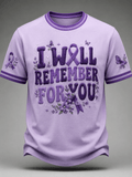I will cherish your memories. (Round-neck top for family members of Alzheimer's patients