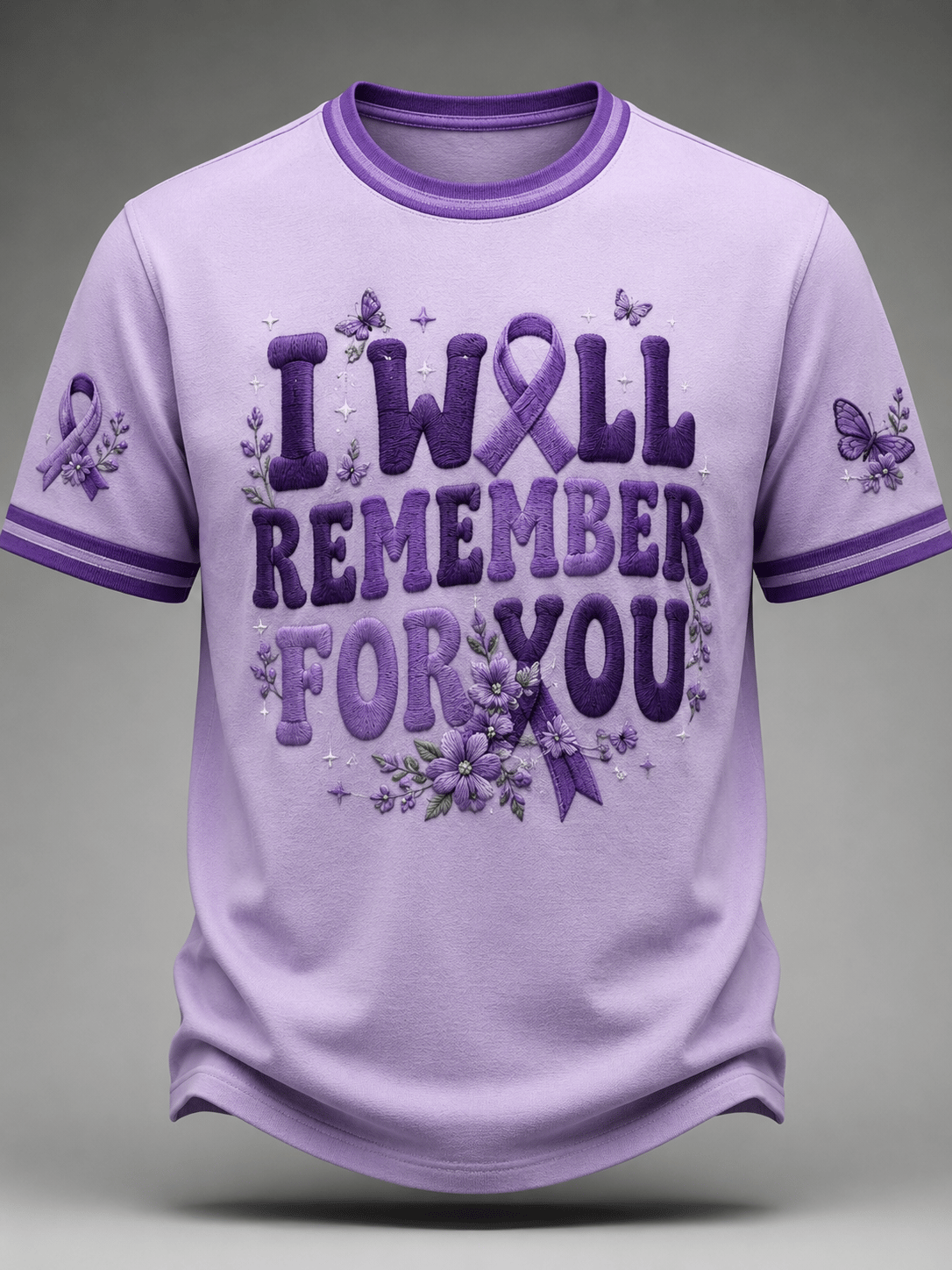 I will cherish your memories. (Round-neck top for family members of Alzheimer's patients