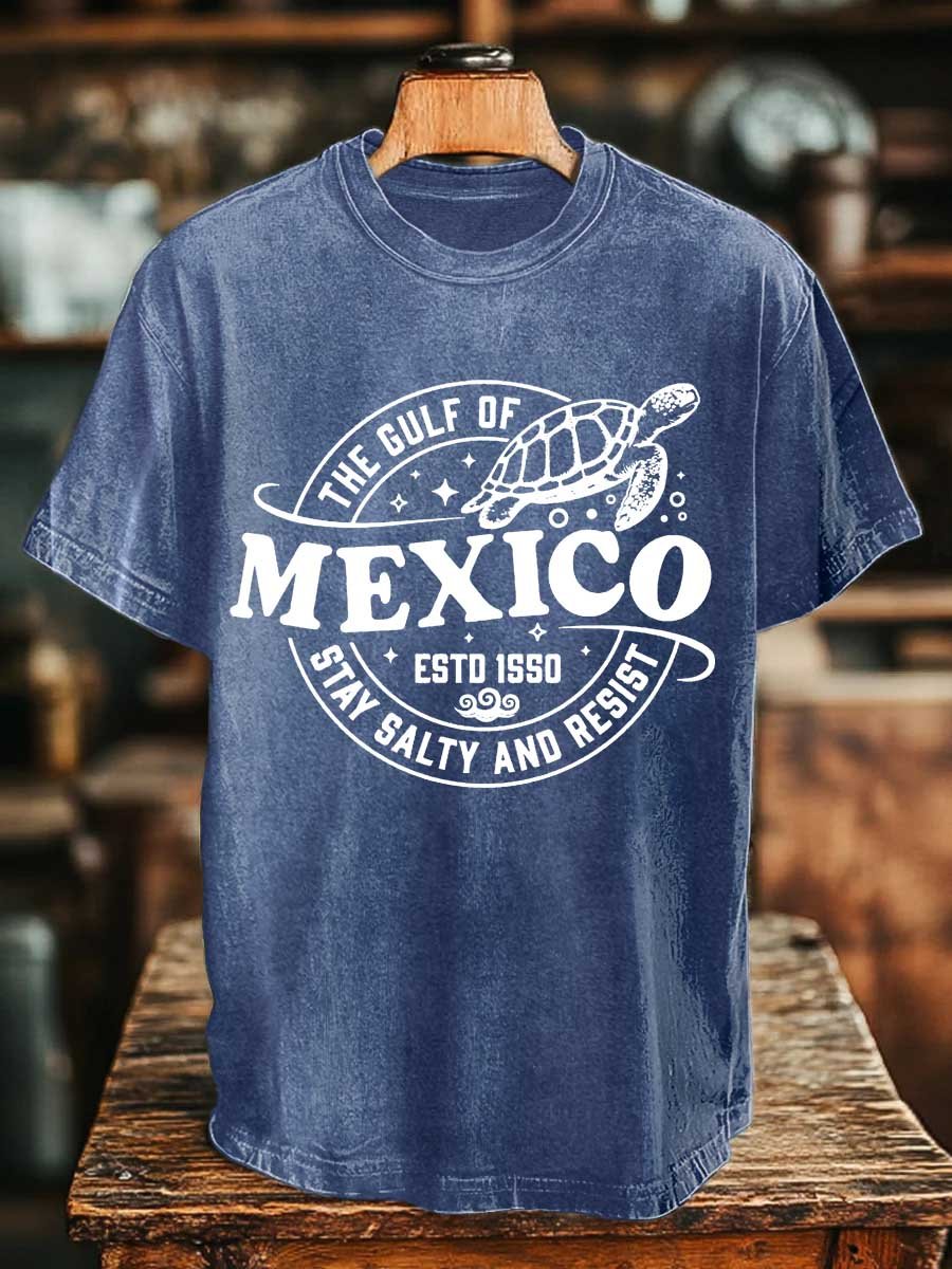 Men's Gulf Of Mexico Printed Round Neck T-Shirt