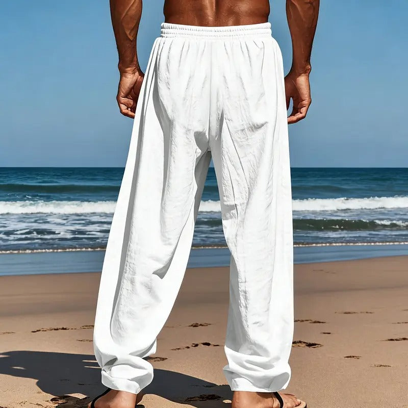 Men's Casual Trousers Summer Casual Linen Style Pants