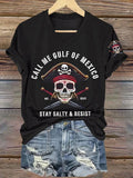 Women's Call Me Gulf Of Mexico Printed T-Shirt