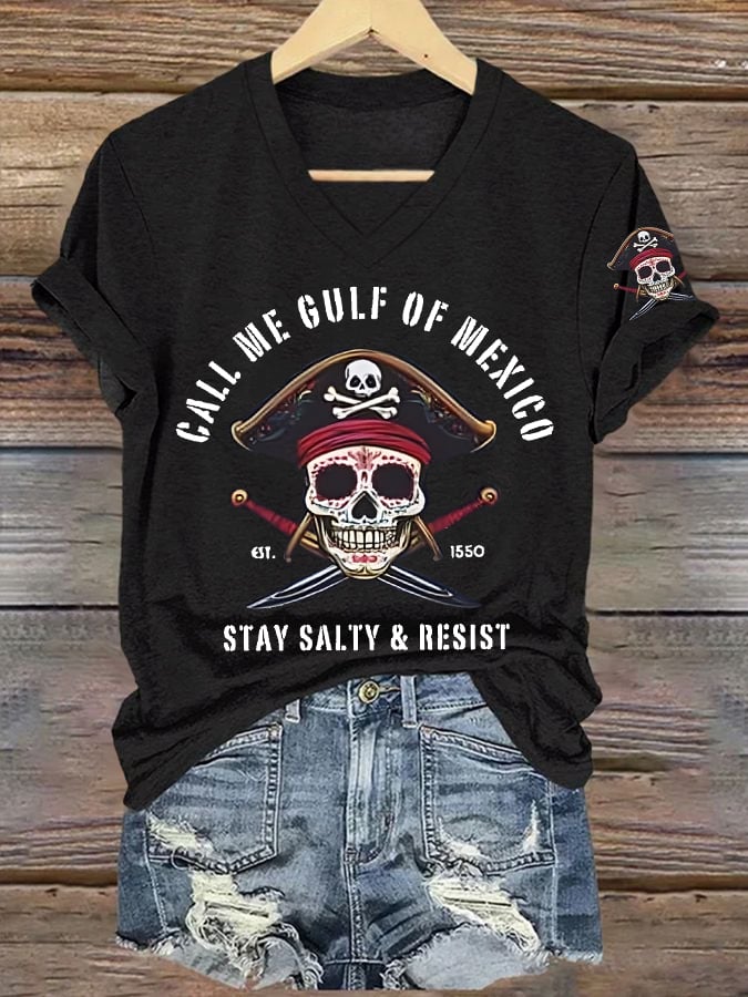 Women's Call Me Gulf Of Mexico Printed T-Shirt