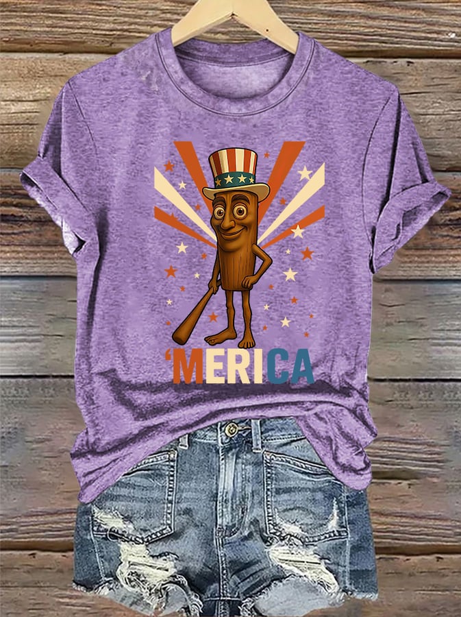 Women's MERICA Print T-Shirt