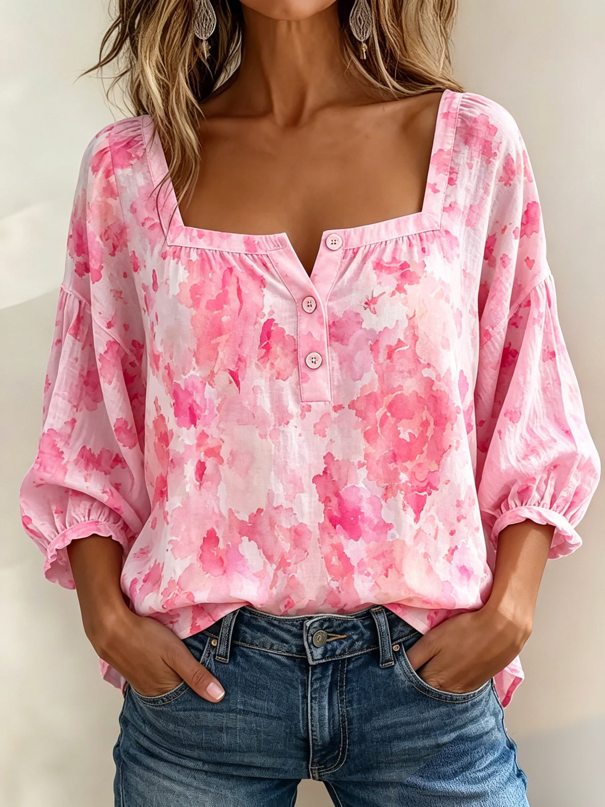 Women's Minimalist Elegant Striped Print Top