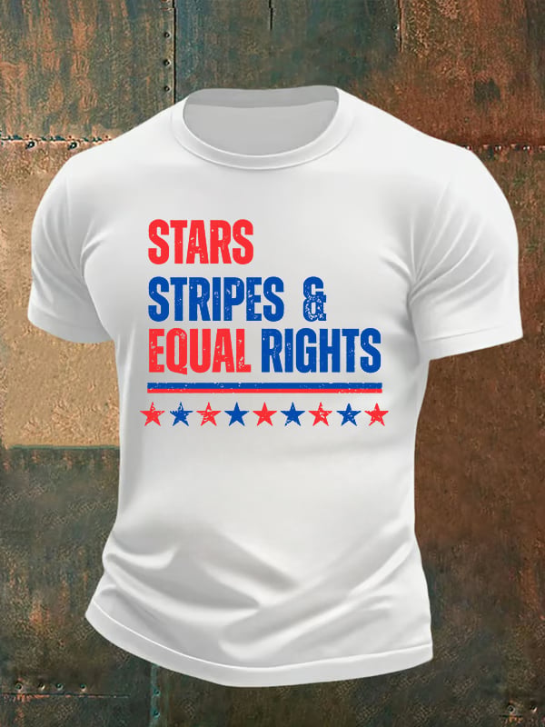 Men's The Stars and Stripes Print T-Shirt
