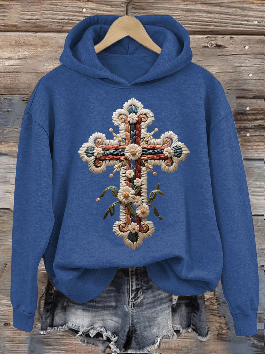 Women's Faith Print Hooded Sweatshirt