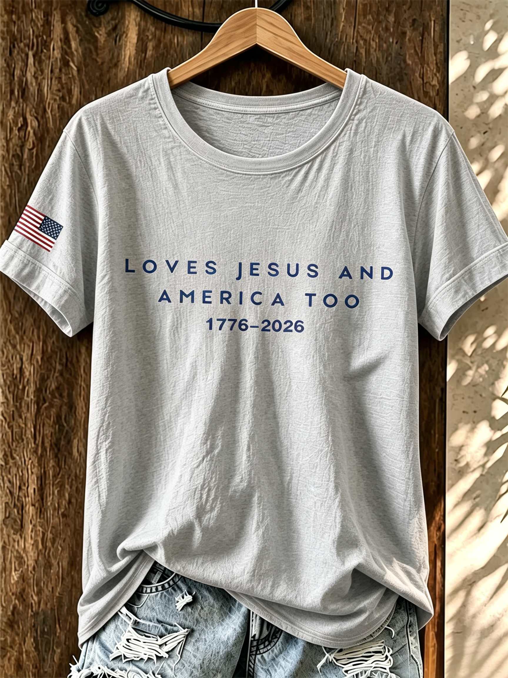 Women's Independence Day Faith Printed T-Shirt