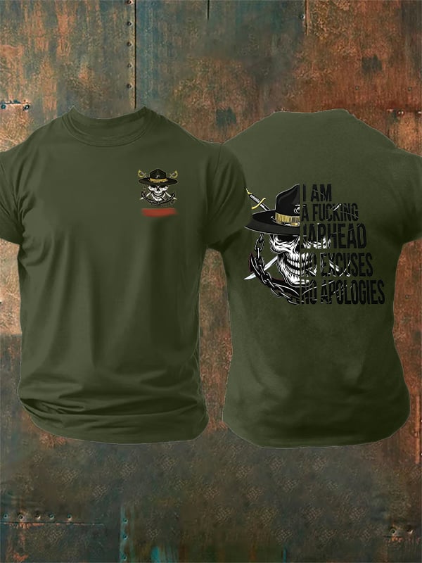 Men's  Pirate Skull Print T-Shirt