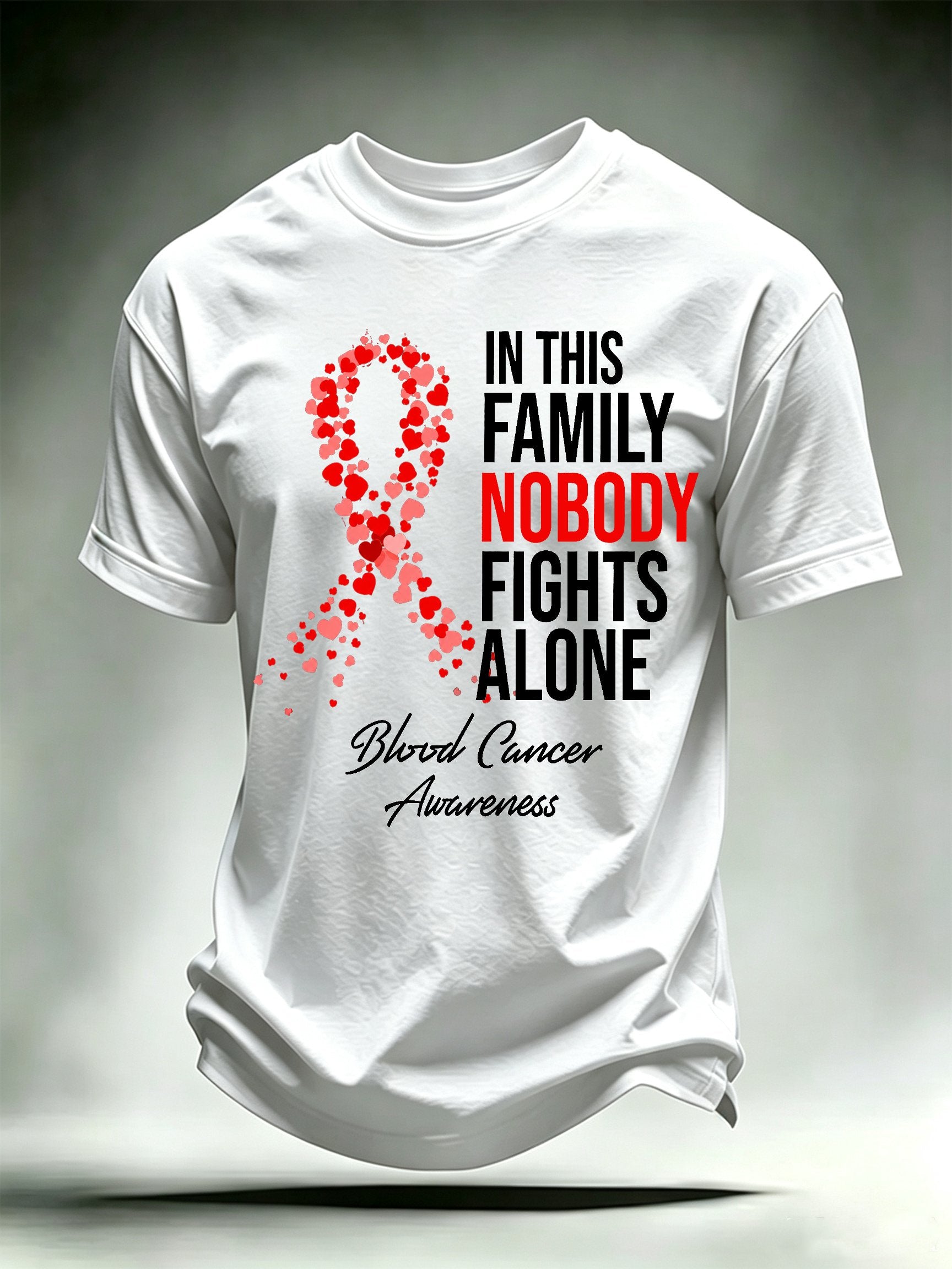 Men's IN THIS FAMILY NOBODY FIGHTS ALONE Print T-Shirt