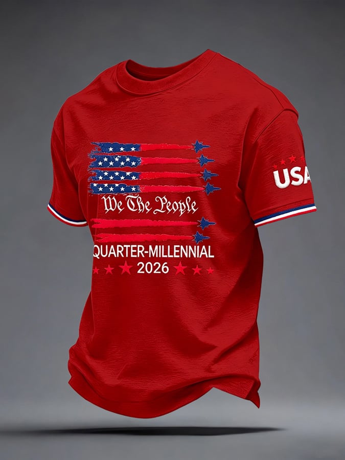 Men's 250th Anniversary Printed Casual T-Shirt