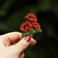 Unisex Memorial Day Poppy Exquisite Brooch