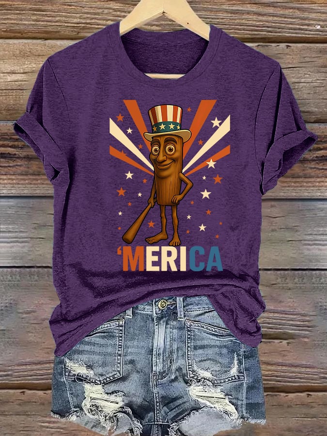 Women's MERICA Print T-Shirt