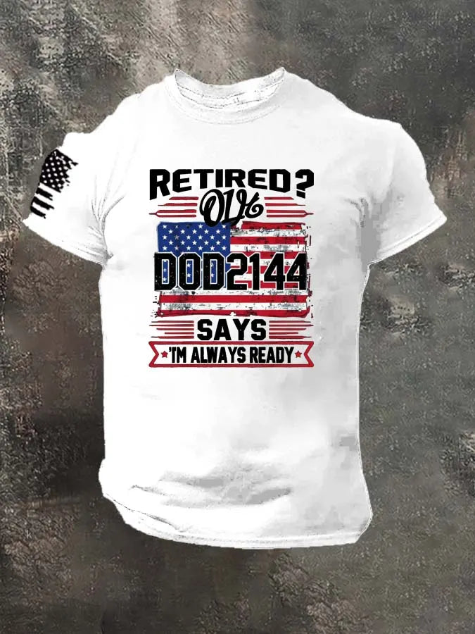 Retired Oil DOD2144 Says I'm  Always Read   Pattern 100% Cotton T-Shirt