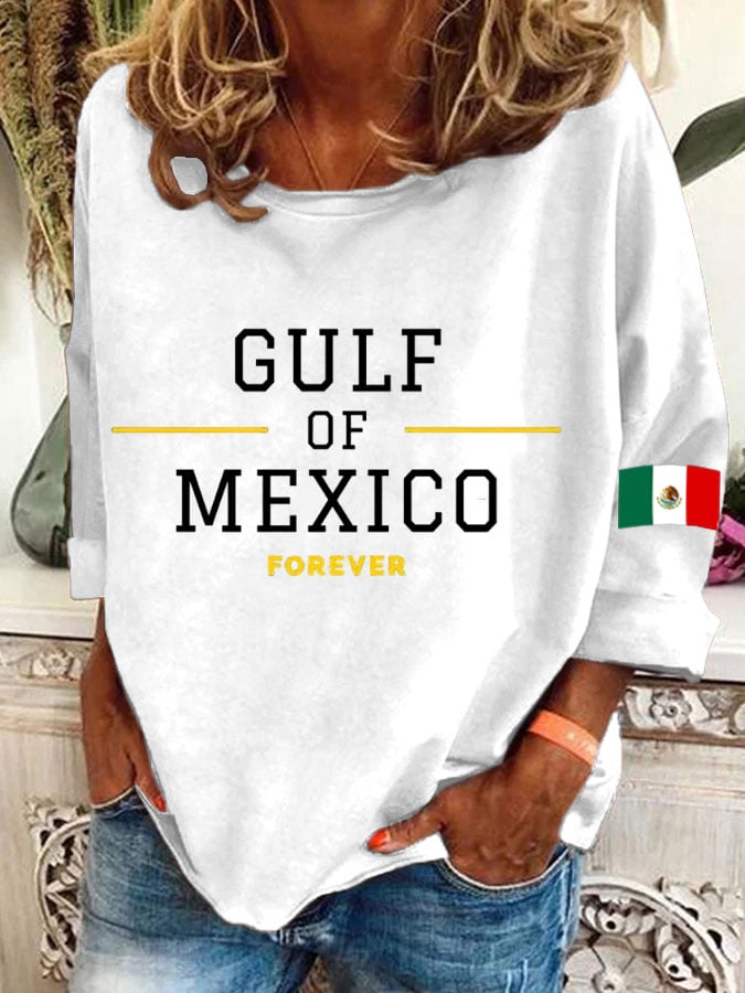 Women's Gulf Of Mexico Print Casual Sweatshirt