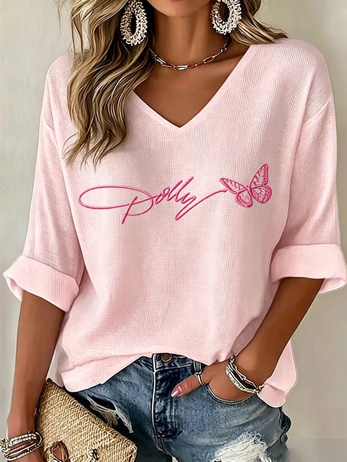 Women's Wildflowers Don'T Care Where They Grow — Dolly Parton  Print T-Shirt