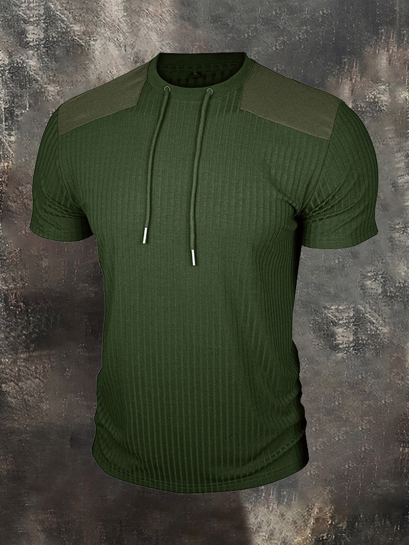 Men's Slim-Fit Cotton Crew-Neck Sports T-Shirt