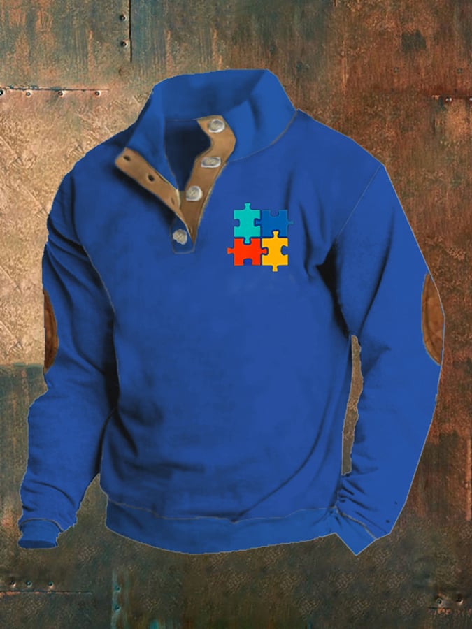 Men'S Autism Casual Printed Sweatshirt